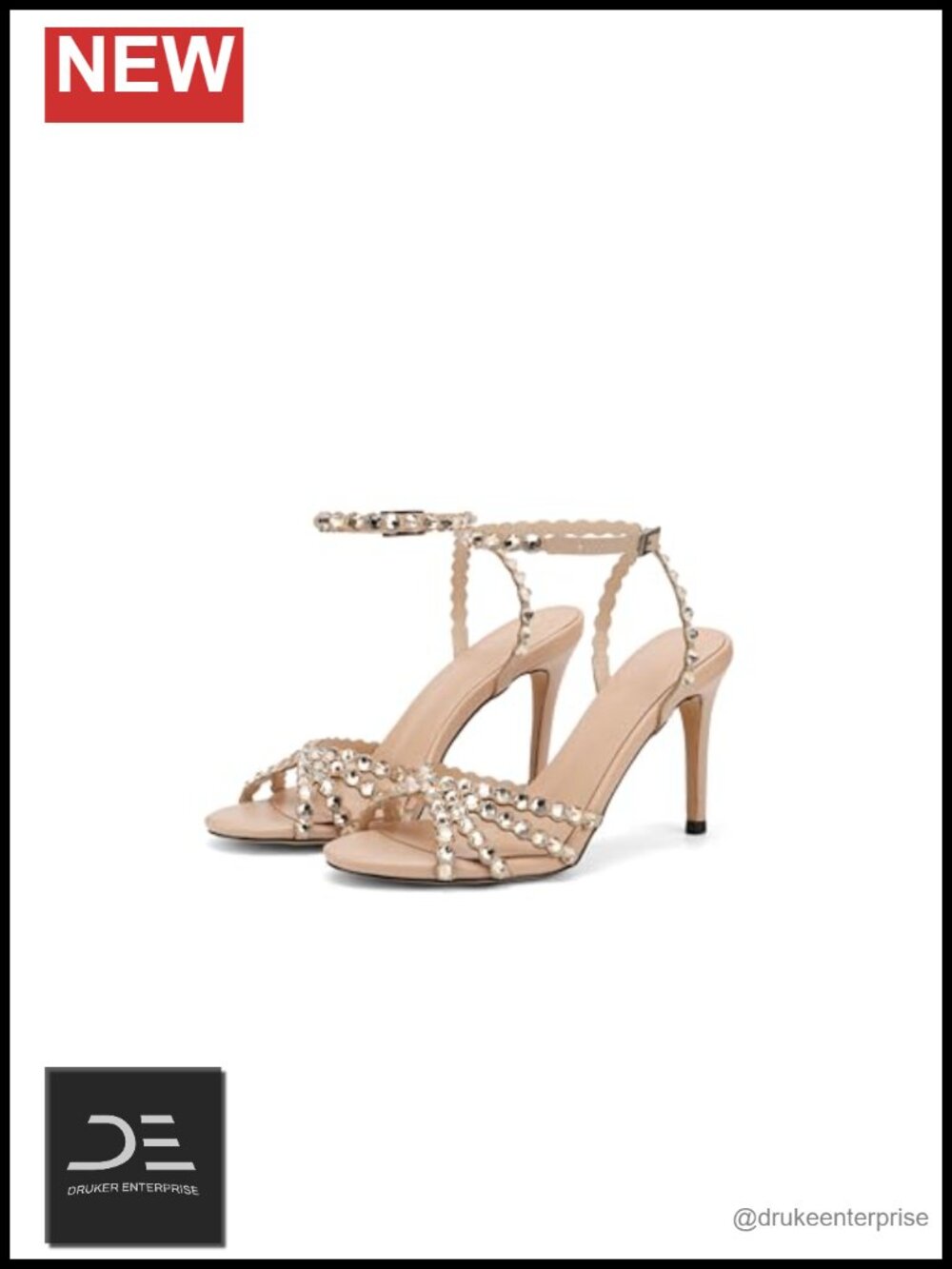Women's Rhinestone Stiletto Heel Sandals Open Toe